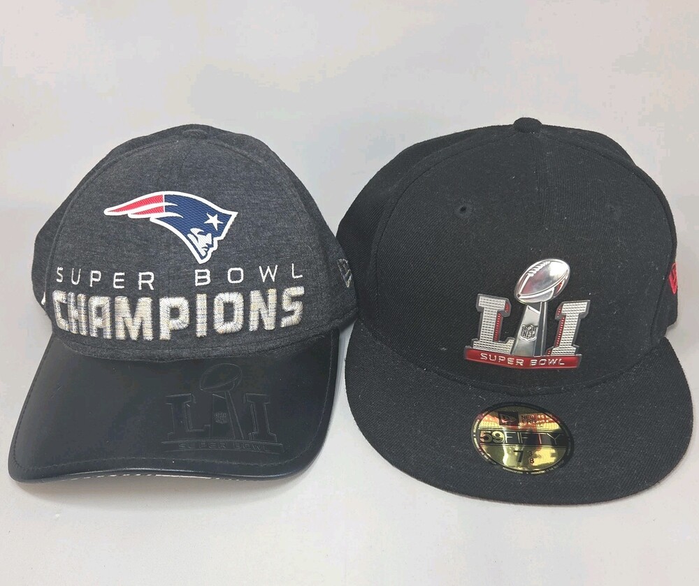 2 PK NEW --New England Patriots Super Bowl Champs hat lot Of 2 LI